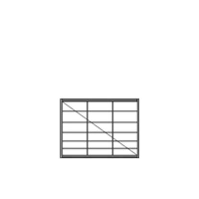 En tegning af en smal letvægtslåge