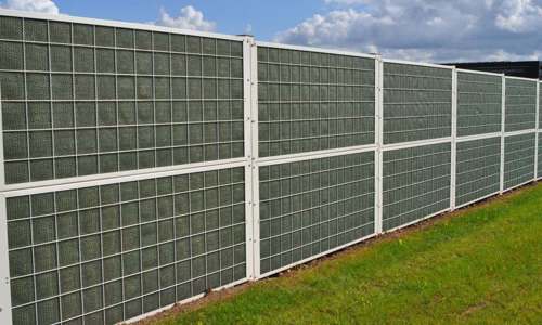 Noistop Steel støjhegn i hvid RAL 9010