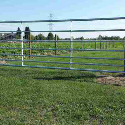 I en have er der monteret en stållåge