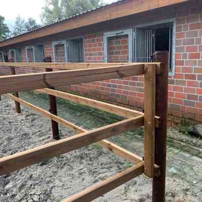 En hestefold i Ohio-designet tæt ved stalden